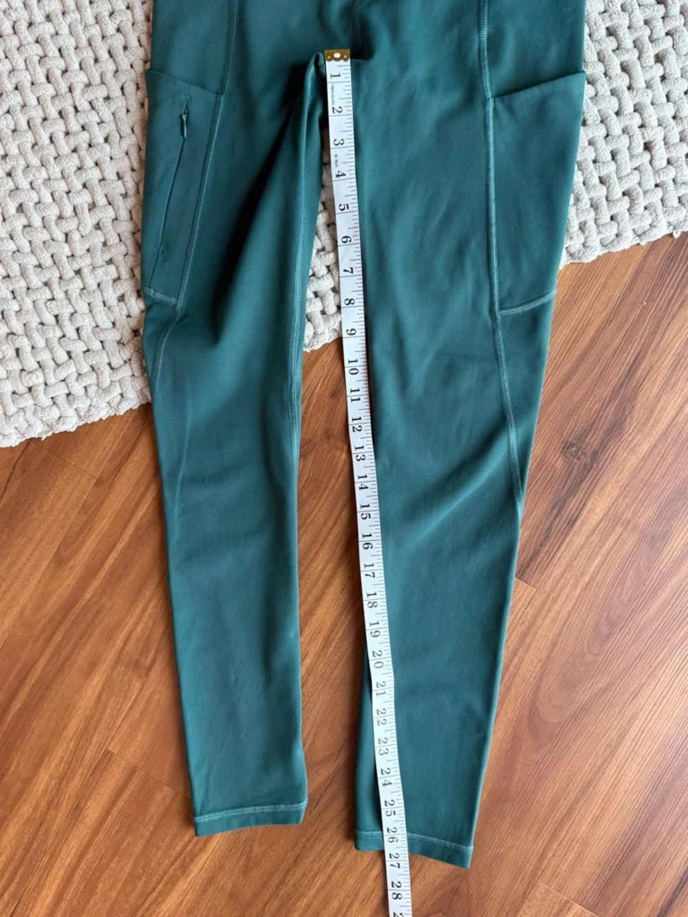 Athleta | Women’s All In Zippered Pocket 7/8 Leggings Teal | Small
